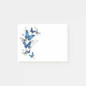 Blue Flying Butterflies Morpho Post-it Klebezettel (Vorderseite)