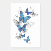Blue Flying Butterflies Morpho Post-it Klebezettel (Vorderseite)