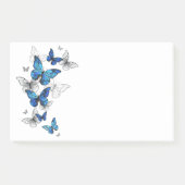 Blue Flying Butterflies Morpho Post-it Klebezettel (Vorderseite)