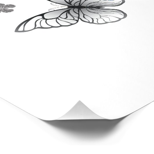 Blue Flying Butterflies Morpho Poster (Ecke)