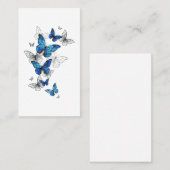 Blue Flying Butterflies Morpho Rabattkarte (Vorne/Hinten)