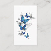 Blue Flying Butterflies Morpho Rabattkarte (Vorderseite)