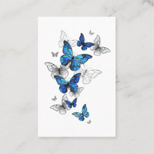 Blue Flying Butterflies Morpho Rabattkarte