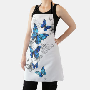 Blue Flying Butterflies Morpho Schürze