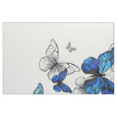 Blue Flying Butterflies Morpho Stoff (Fat Quarter (45,7 x 55,9 cm))
