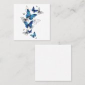 Blue Flying Butterflies Morpho Terminkarte (Vorne/Hinten)
