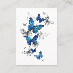 Blue Flying Butterflies Morpho Terminkarte