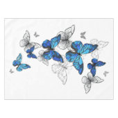 Blue Flying Butterflies Morpho Tischdecke (Vorderseite (Horizontal))