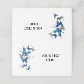 Blue Flying Butterflies Morpho Treuekarte (Außenseite Aufgefaltet)