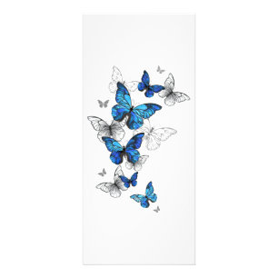 Blue Flying Butterflies Morpho Werbekarte