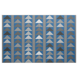 Blue "Flying Gese" Patchwork-Look Stoff