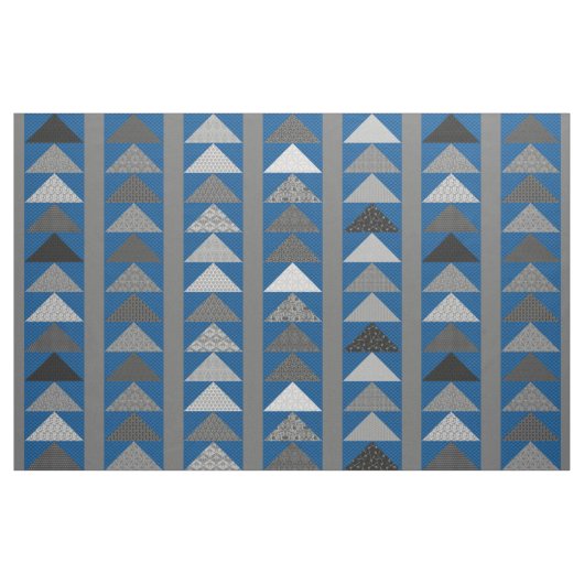 Blue "Flying Gese" Patchwork-Look Stoff (Fat Quarter (45,7 x 55,9 cm))
