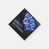 Blue Foil Balloons Geburtstag Serviette (Ecke)