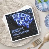 Blue Foil Balloons Geburtstag Serviette