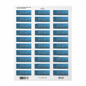 Blue Foil Mailing Labels (Vorne)