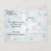 Blue Foil Weihnachten glückliche Ferien Familie |  (Rückseite)