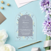 blue foliage Baptism Acrylic Invitation Acryleinladungen (Insitu (Hochzeit))