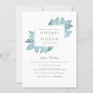 Blue Foliage   Einladung zur Hochzeit