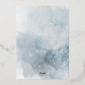 Blue foliage First Holy Communion Folieneinladung (Rückseite)