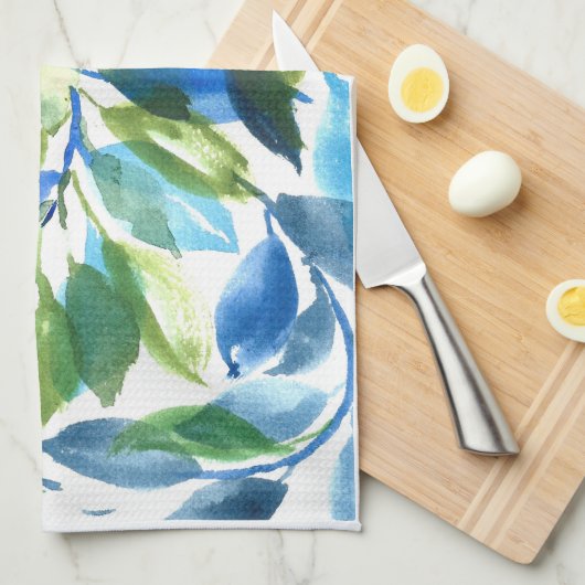 Blue Foliage Küchentuch (Viertel Falte)