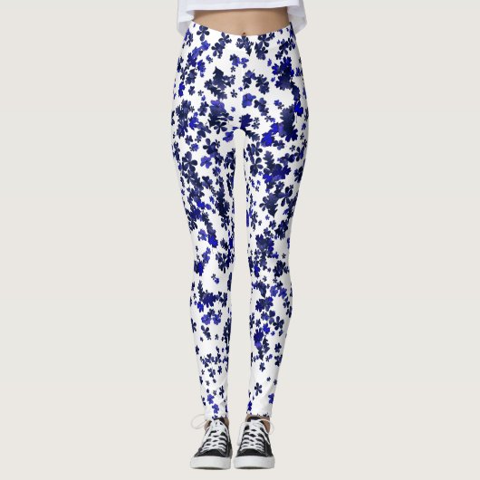 Blue Foliage Leggings (Vorderseite)