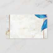 Blue Foliage Modern Wunschgut für Hochzeiten Begleitkarte (Rückseite)