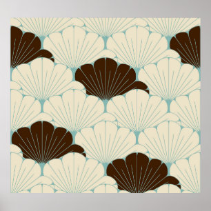 Blue Foliage Poster