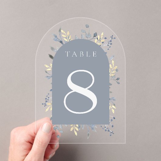 blue foliage table number 8 acryleinladungen (Insitu (Handheld))