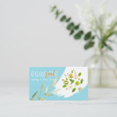 Blue Food Healthy Nutrition Detox Vegane Bäckerei Visitenkarte (Stehend Vorderseite)