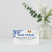 Blue Football Baby Shower Books for Baby Begleitkarte (Stehend Vorderseite)