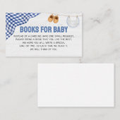 Blue Football Baby Shower Books for Baby Begleitkarte (Vorne/Hinten)