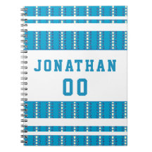 Blue Football Ball Stitching Pattern Player Name