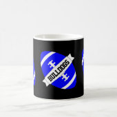 Blue Football Coach oder Fan Custom Team Name Tass Kaffeetasse (Mittel)