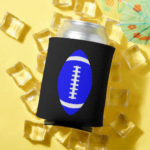 Blue Football Fan Game Day Beer Can Koozie Dosenkühler