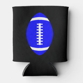 Blue Football Fan Game Day Beer Can Koozie Dosenkühler