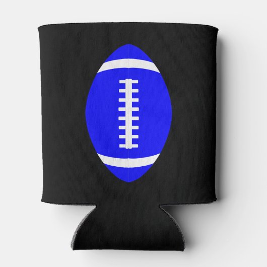 Blue Football Fan Game Day Beer Can Koozie Dosenkühler (Rückseite)