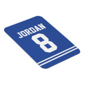 Blue Football Jersey mit Nummer Magnet (Rechte Seite)