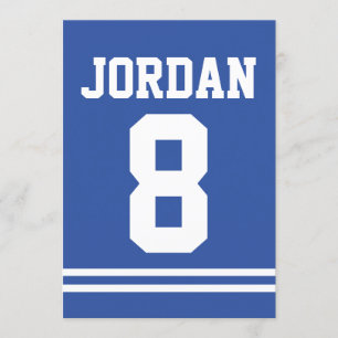 Blue Football Jersey Sports Theme Party Danke