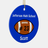 Blue Football Number Ornament (Rechts)