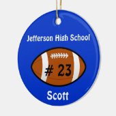 Blue Football Number Ornament (Links)