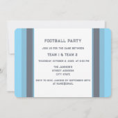Blue Football Party Einladung (Rückseite)