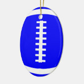 Blue Football Player oder Coach Weihnachtsschmuck (Links)