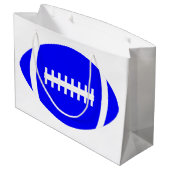 Blue Football Player Team Party oder Banquet Sport Große Geschenktüte (Rückseite Schrägansicht)