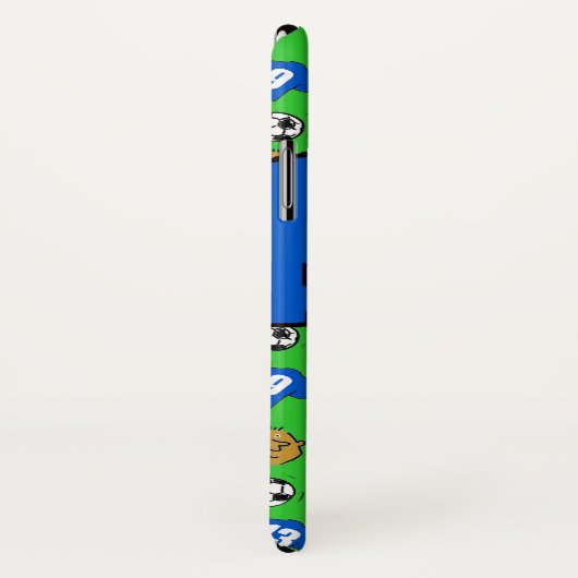 Blue Football Shirts Design. Case-Mate iPhone Hülle (Hinten/Rechts)