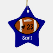 Blue Football Star Ornament (Rechts)
