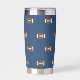 Blue Football Thermal Tumbler Thermobecher