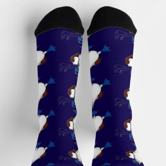 Blue Footed Bird Socks Socken (Oben)