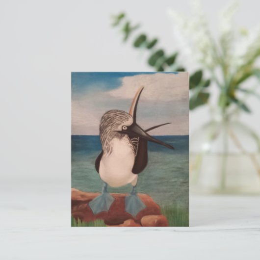 Blue Footed Booby Postkarte (Stehend Vorderseite)