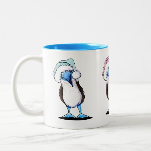Blue Footed Booby Weihnachtszeit-Tasse Zweifarbige Tasse (Links)
