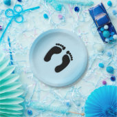 Blue Footprints Pappteller (Party)